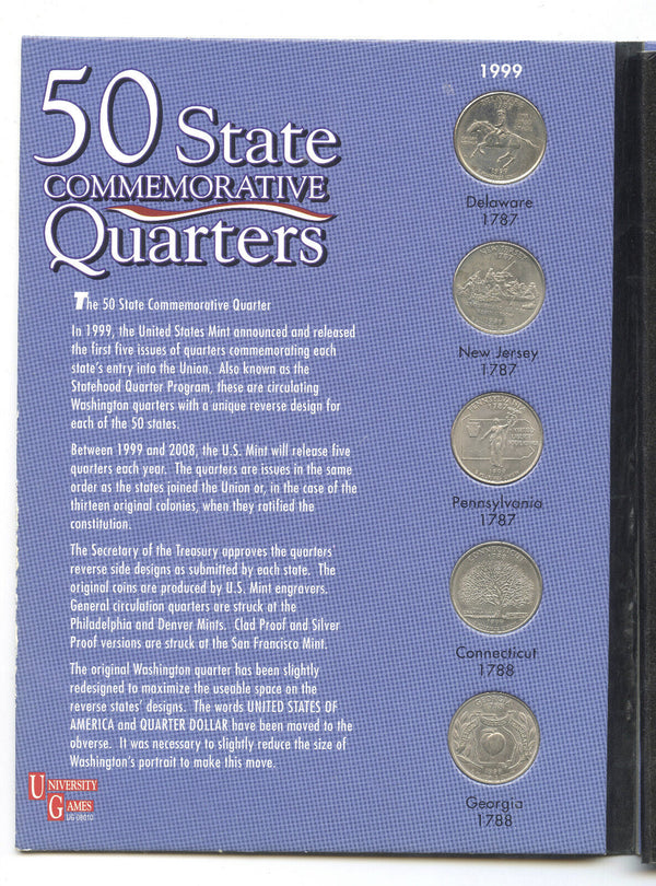 1999- 2008 50 State Commemorative Quarters 50 Coins -DM890