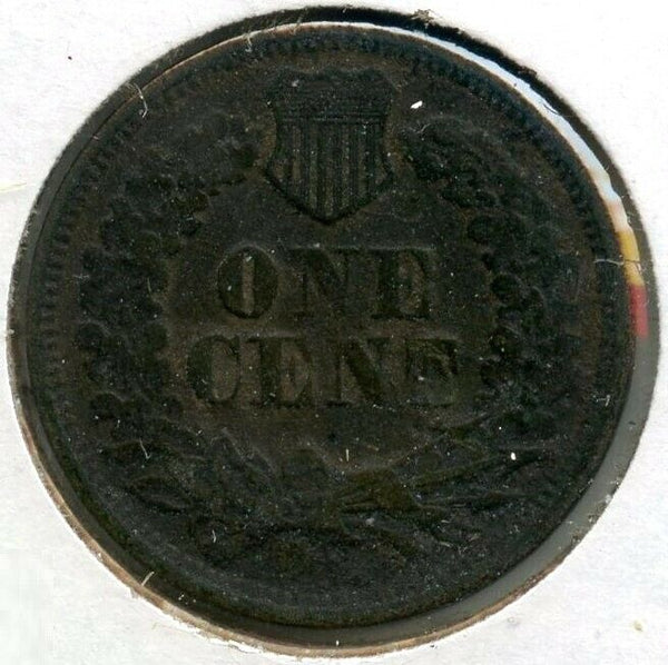 1868 Indian Head Cent Penny - Dark w/ Full Liberty - BX548