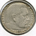 1937-J Germany Coin 5 Mark - Paul Von Hindenburg - Deutsches Reich - G486
