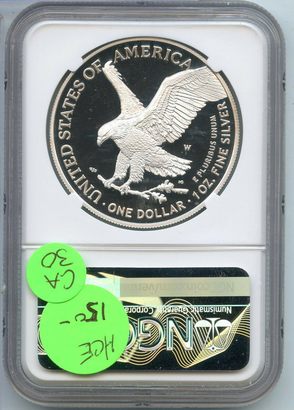 2022-W Proof Silver Eagle 1 oz NGC PF70 Ultra Cameo - West Point Mint - CA30