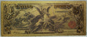 1896 $5 Silver Certificate Educational 24k Gold Foil Plated Note Currency LG337