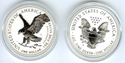 2021 American Eagle Silver 2-Coin Set  Type 1 & 2  -Bullion -No Box & COA -DM628