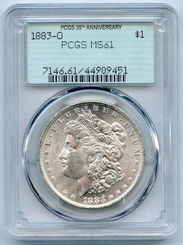 1883-O Morgan Silver Dollar PCGS MS61 Green Label 35th Anniversary - A241