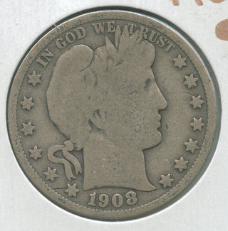 1908-S Silver Barber Half Dollar 50c San Francisco Mint  - KR286
