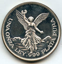 Mexico Libertad Motif 999 Silver 1 oz Art Medal Round Una Onza Plata Pura - A259