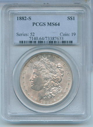 1882-S Morgan Silver Dollar PCGS MS64 San Francisco Mint - KR587