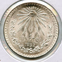 1932 Mexico Un 1 Peso Silver Coin .720 Uncirculated Moneda Plata - JN967