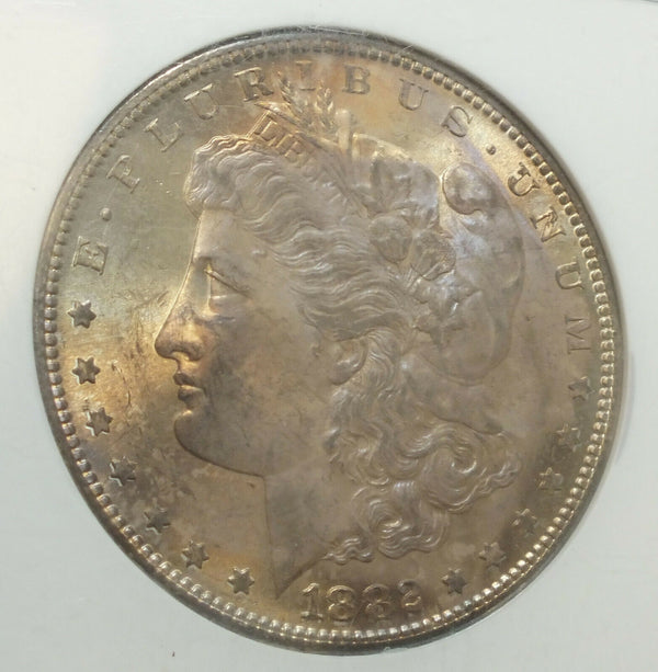 1882-S Morgan Silver Dollar NGC MS64 Certified Toning Toned San Francisco BX329