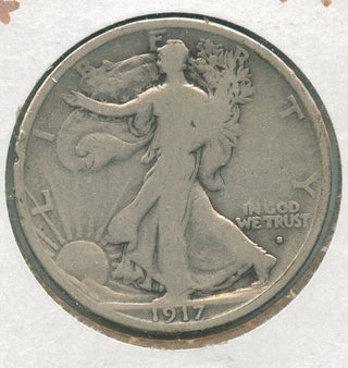 1917-S OBV Silver Walking Liberty Half Dollar 50c San Francisco Mint  - KR212