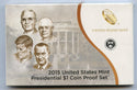 2015 Presidential Dollar 4-Coin Proof Set $1 United States US Mint OGP Box & COA