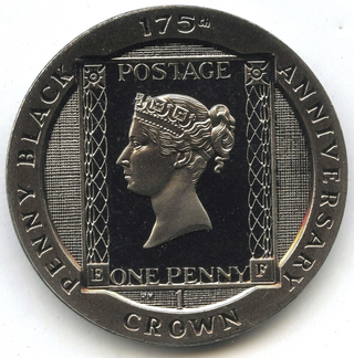 2015 Isle of Man Penny Black 175th Anniversary - One Crown - Elizabeth II - C237