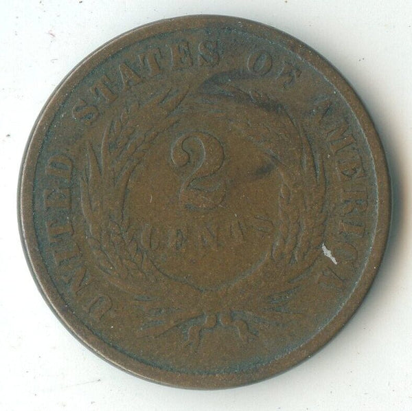 1867 P Two Cent Coin 2C Philadelphia Mint - ER157