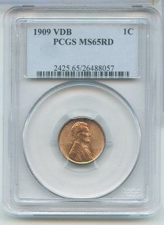 1909 VDB Lincoln Wheat Cent Penny PCGS MS65 RD Certified - Philadelphia - ER556
