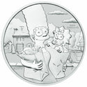 2021 Marge & Maggie The Simpsons 9999 Silver 1 oz Coin $1 Tuvalu - JM624