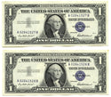 Serial Run (5) 1957 $1 Silver Certificates - Consecutive Rotation Currency - B90