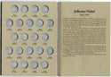Coin Folder Jefferson Nickel 1962 - 1995 Set - HE Harris Album 2680