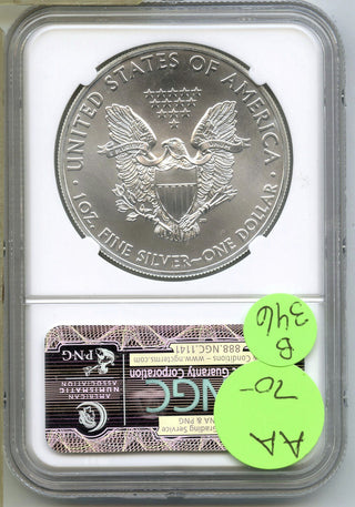 2014 American Eagle 1 oz Silver Dollar NGC MS 70 Certified - B346