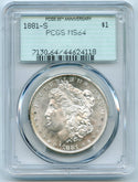 1881-S Morgan Silver Dollar PCGS MS 64 Green Label 35th Anniversary - CC985