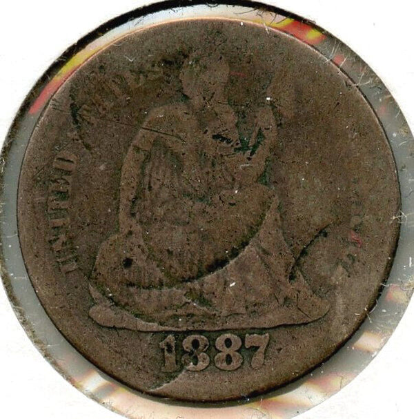 1887 Seated Liberty Dime Cull - Ten Cents - CC166