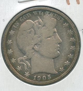 1905-P Silver Barber Half Dollar 50c Philadelphia Mint  - KR275