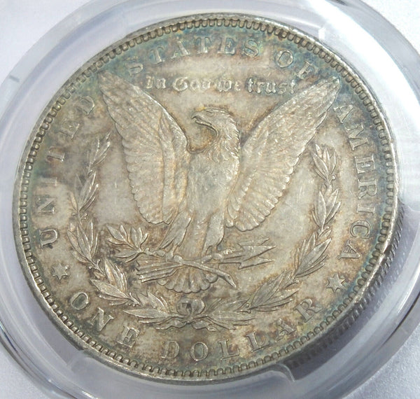 1890 Morgan Silver Dollar PCGS Brilliant Uncirculated - Toning Toned - A909