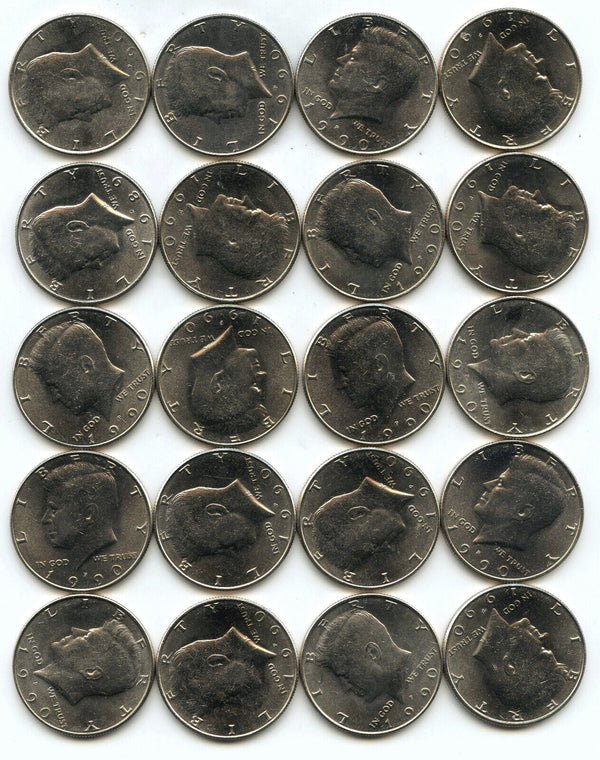 1990 Kennedy Half Dollar 20-Coin Roll - Brilliant Uncirculated Philadelphia B575