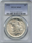 1923 Peace Silver Dollar PCGS Certified MS65 - Philadelphia Mint - DM493