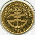1971 Colombia Gold Coin 100 Pesos VI Juegos Pan-Americanos Oro - BT918