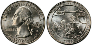 2019-D War In The Pacific Guam Park NP ATB 25C Unc Quarter Denver mint 098