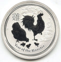 2017 Australia Lunar Year of Rooster 9999 Silver 1/2 oz Coin 50 Cents - A634