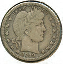 1909 Barber Silver Quarter - Philadelphia Mint - RC473