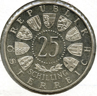 1955 Austria Silver Coin - National Theater - 25 Schillings - B91