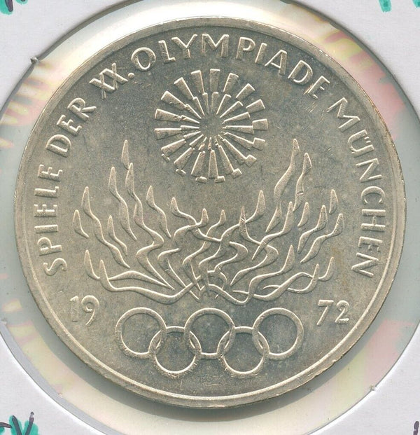 1972- Germany  Federal Republic Silver 10 Mark Coin - KR582