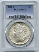 1890-O Morgan Silver Dollar PCGS MS 64 Certified - New Orleans Mint - A724