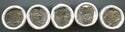 2005-D Jefferson Nickels Bison Buffalo (5) 40-Coin Rolls Unc Denver Mint - B572