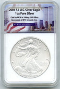 2001 American Eagle 1 oz Silver Dollar WTC Ground Zero NCM in 160mg - C265