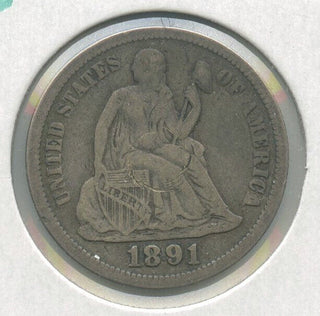 1891 Seated Liberty Silver Dime - Philadelphia Mint - DN727
