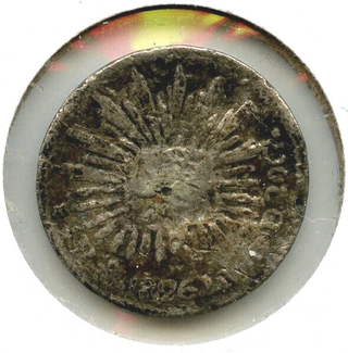 1826- Mexico Silver Coin 1/2 Reales - Republica Mexicana- DM883