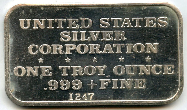 Blue Whale 1974 Art Bar 999 Silver 1 oz Ingot Medal Vintage United States - A93