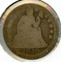 1850 Seated Liberty Silver Dime - Philadelphia Mint - BT336