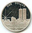 World Trade Center Freedom Tower 2004 Silver Clad $1 Coin N Mariana Island BX979