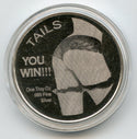 Heads You Win Tails You Win Woman 1 Oz 999 Silver Round Adult Sexy - JP052