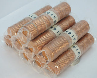 Lot of 10 1991-P Lincoln Memorial Cent 1c Penny Roll Coins Uncirculated LH136