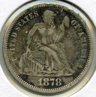 1878 Seated Liberty Silver Dime - Philadelphia Mint - G282