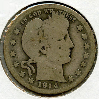 1914-S Barber Silver Quarter - San Francisco Mint - JL769