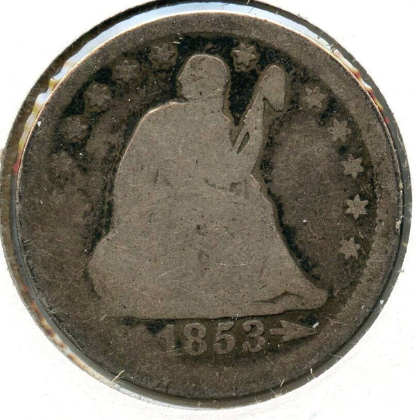 1853 Seated Liberty Silver Quarter - CA640