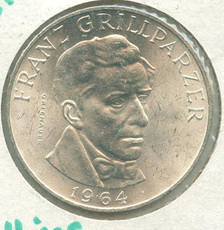 1964 Austria Franz Grillparzer Silver 25 Schillings - KR539