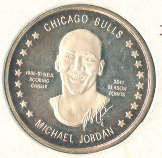Michael Jordan Scoring Champ Chicago Bulls 87-88 1oz 999 Silver Round - KR789