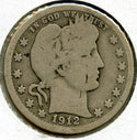 1912-S Barber Silver Quarter - San Francisco Mint - BQ672