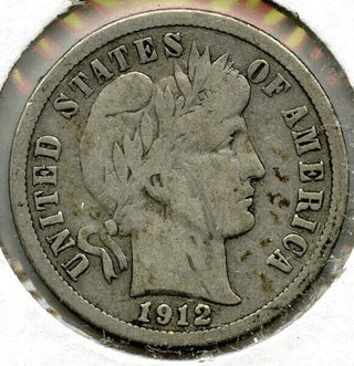 1912-D Barber Silver Dime - Denver Mint - B921